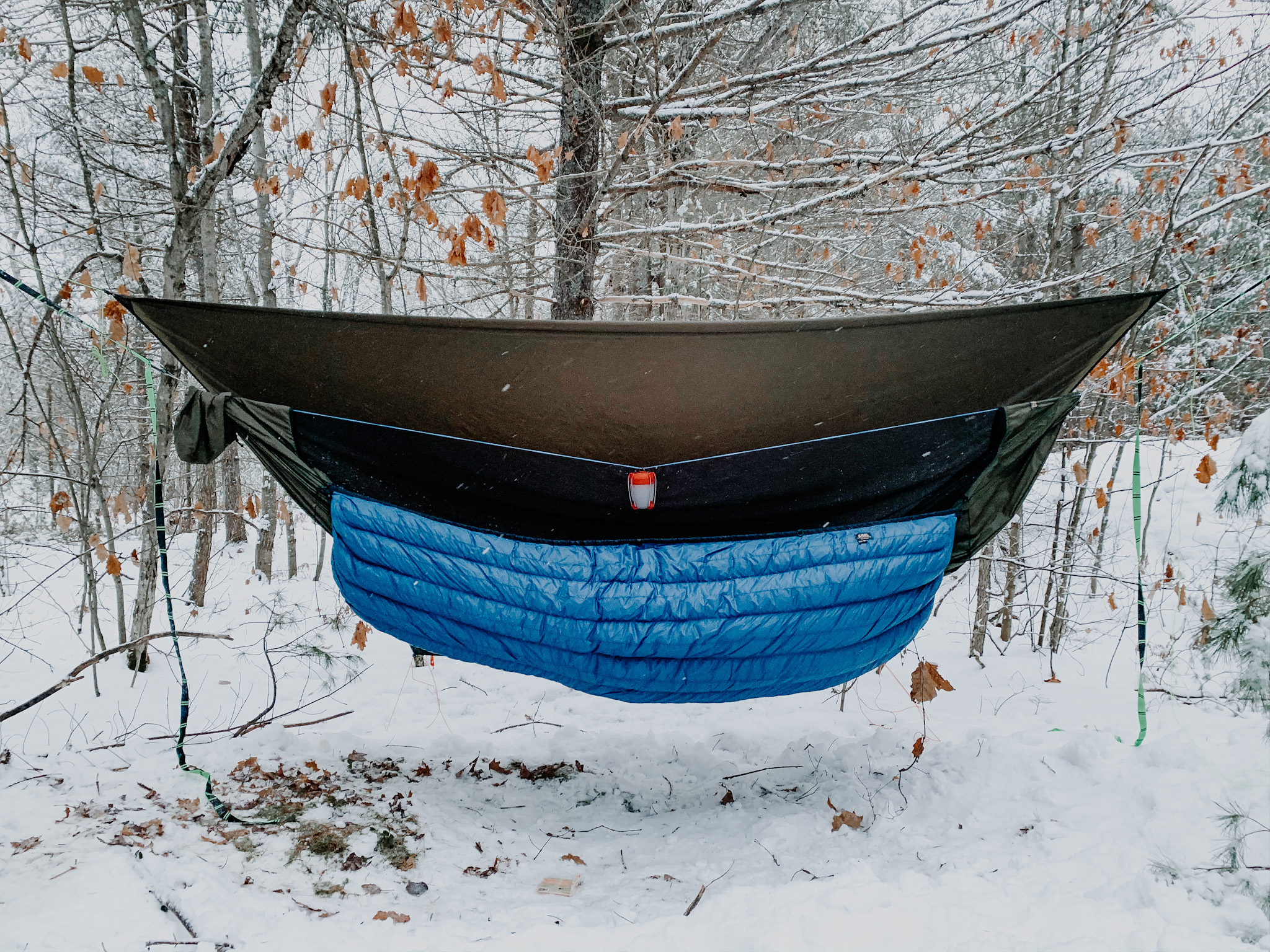 Winter clearance hammock setup