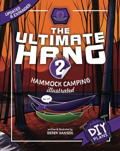Orange cover of "The Ultimate Hang" 2, updated and expanded, with sketched graphics showing hammocks strung between trees.